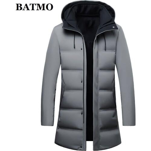 BATMO 2020 New arrival winter high quality 90% white duck down hooded jackets men,thicked warm parkas coat,plus-size M-4XL 2060