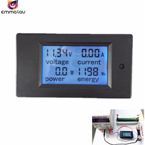 Digital LCD DC Voltmeter DC 6.5-100V/100A Power Energy Meters Ammeter Current Voltage Tester Watt Volt Battery Monitor