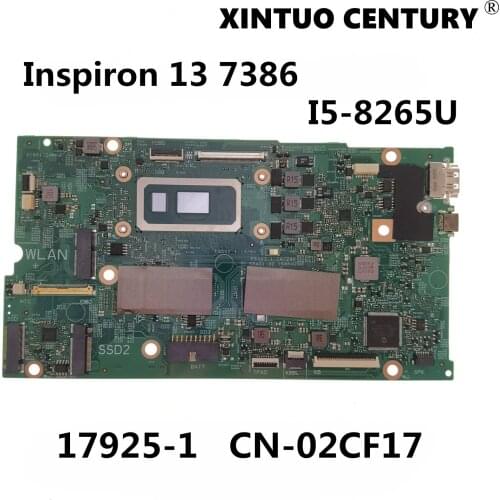 CN-02CF17 02CF17 2CF17 For Dell Inspiron 13 7386 placa-mãe do portátil 17925-1 mainboard I5-8265U CPU 100% test