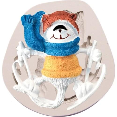 DIY Ski kid Liquid silicone mold Fondant baking tool cake mould cake decorating tools Valentines Easter