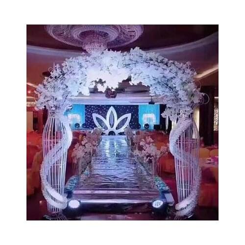 European arch frame iron arch rattan fancy frame wedding background forest series wedding props
