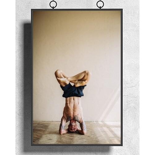 Fitness Bodybuilding Man Strong Muscles Exhibition Healthy Body 23 Wall Sticker Silk Fabric Poster Art Indoor Decor Bright