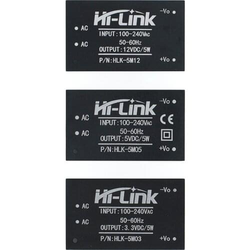 HLK-5M05 HLK-5M03 HLK-5M12 5W AC-DC 220V to 12V/5V/3.3V Buck Step Down Power Supply Module Converter Intelligent