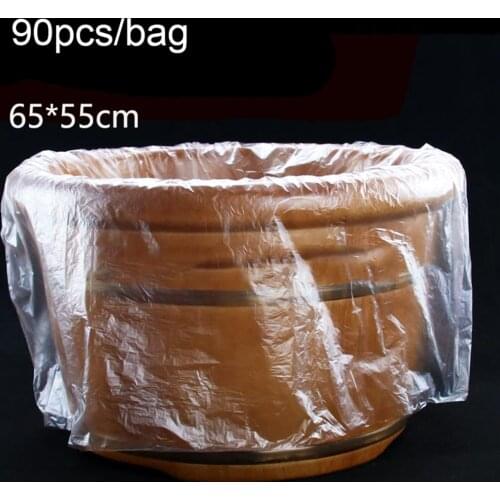 Hot 90Pcs/Set Disposable Foot Tub Liner Bath Basin Bags Feet Spa Barrel Plastic Film