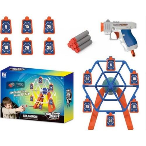 Target Toy Electric Rotating Target Children Puzzle Board Game Toddler Wheel Target With Toy Gun Bomb Digital Bullseye