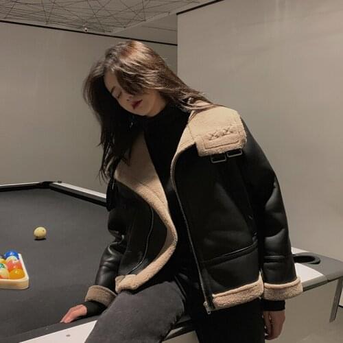SUPERMILE*2020 New Arrival Winter Women Students New-Fashion Lapel Collar Berber Fleece Warm-Jacket Outerwear Loose Coats