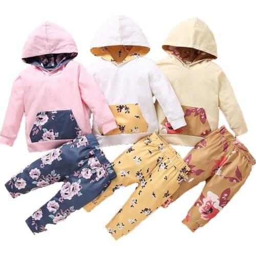 Infant Clothing 2021 Autumn Winter Clothes For Newborn Baby Boys Clothes Set Hoodie+Pants 2pcs Outfit Kids Costume Girls Suit