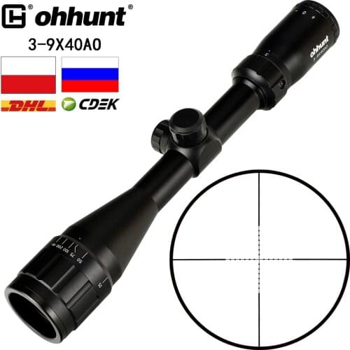 SHIP FROM Russia& PolandOhhunt 3-9x40 AO Tactical Sight Mil Dot Reticle 25.4mm 1inch Optical Scope Huntng Shooting Riflescope