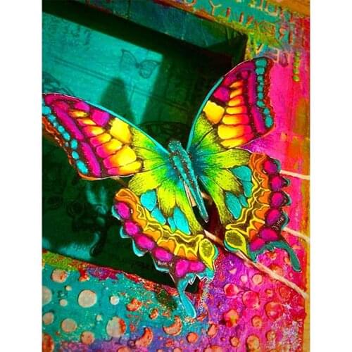 PDMDOG 5D DIY Diamond Painting Butterfly Full Square New Arrival Diamond Embroidery Animal Diamond Mosaic Cross Stitch Wall Art