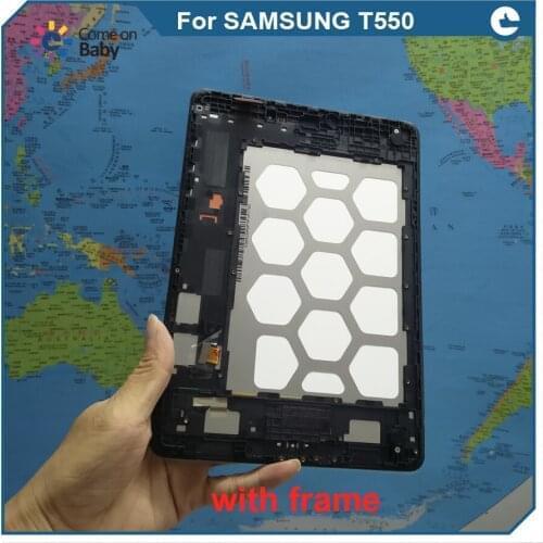 Poriafl Nice quality For Samsung Galaxy Tab A SM-T550 T550 LCD display + Touch Screen digitizer Assembly with frame / no frame