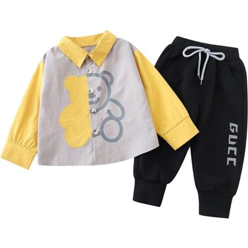 New Spring Autumn Fashion Baby Clothing Girls Children Boys Cotton Shirt Pants 2Pcs/Sets Toddler Active Clothes Kids Tracksuits