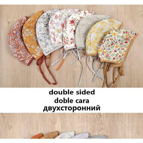 Baby Hat Newborn Double Sided Vintage Photography Basic Soft Kids Cotton Beanie Boys Girls Outdoor Cap