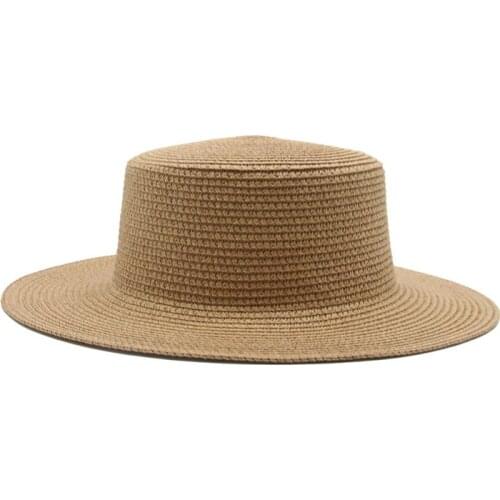 Sun hats women men caps flat top wide brim straw hats summer spring outdoor beach casual white black bucket hats sombrero playa