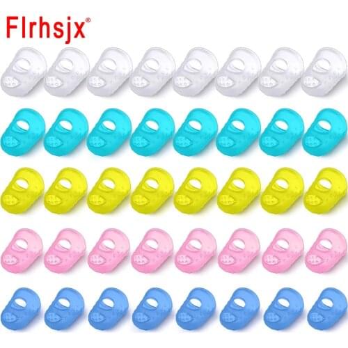 Silicone Sewing Thimble Anti-slip Finger Protective Silicone Finger Thimble Needlework Craft Tool Quilting Sewing Accessories