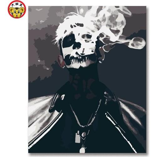 Dark Death Inspiration Inimitable Creation Diy digital oil painting by numbers drawing hand painted picture Wall Decor pictures