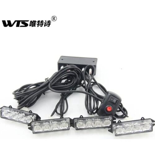 High power strobe light 16LED Flash lamp car warning flashlight led light high quality LED Light red blue amber white