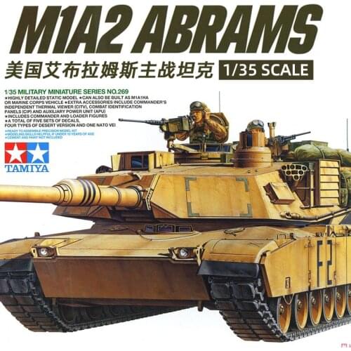 Tamiya Assembled Model 1/35 U.S. M1A2 Abrams Main Battle Tank Military Toy Model Hobby 35269