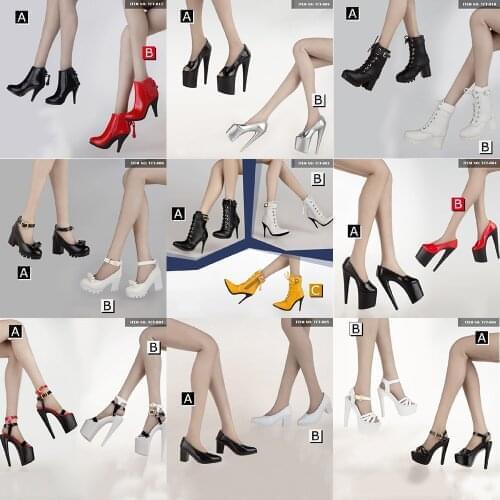 Toyscentre 1/6 ABS Shoes Model Hard Bottom Fit 12inch Female Action Figure Body