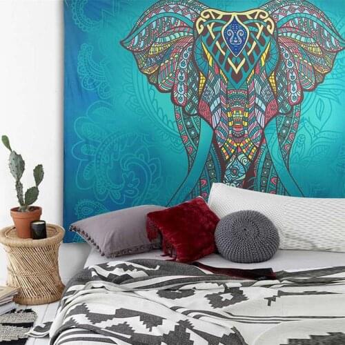 Home Decoration New Indian Mandala Wind Elephant Tapestry Wall Hanging Bedroom Art Carpet 59.1"x78.7"