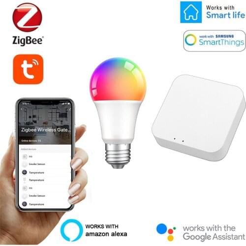 ZigBee 3.0 Tuya Smart Led Lamp Bulb Light E27 240V 110V RGB+W+C Led Smart Life Control Works With Smartthings Alexa Google Home