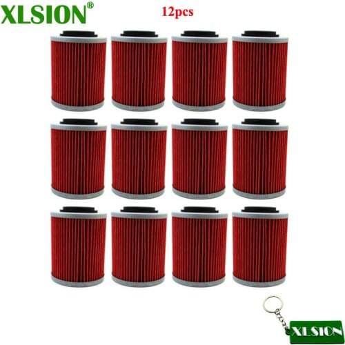 XLSION 12pcs Petrol Gas Fuel Oil Filters For SKI DOO Expedition Sport Snow Motorcycle V-800 800cc Filter