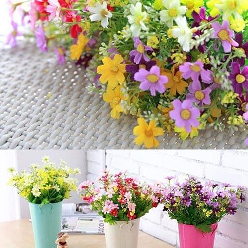 1 Bouquet 28 Heads Fake Daisy Artificial Silk Flower Home Wedding Decoration Christmas Gift 6LIW