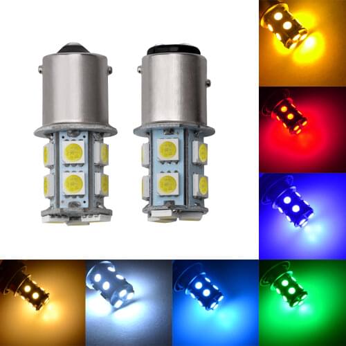 10X 1156 BA15S 1157 BAY15D P21 5W BA15D 13Led 5050 Auto Led Turn Signal Lights Brake Tail Lamps Auto Rear Reverse Bulbs DC 12V