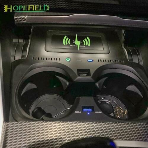 15W car wireless charger for BMW 3 Series G20 G28 325I 330I 2019 2020 center console mount holder for iphone 11 qi charge panel