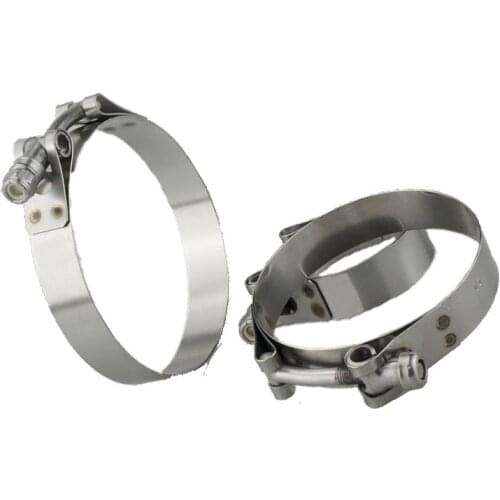 2" 2.25" 2.5" 3" Inch T Bolt Clamp T Hose Pipe Clamp Stainless Steel T-Bolt Turbo Silcone Hose Clamp 35-103mm T Clamps Clip