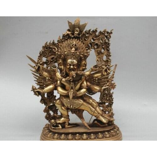 ---505+++12'' China Tibet Dojre Phurba Vajrakila Buddha Bronze Statue