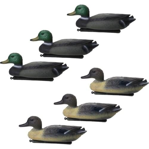 6 Pcs PE 3D DUCK DECOY Floating Lure w/ Keel for Outdoor Hunting Fishing HUnting Decoration Accessories