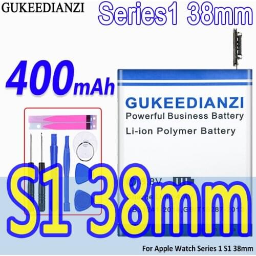 GUKEEDIANZI High Capacity Battery Series1 38mm 400mAh For Apple Watch Series 1 S1 38mm Bateria