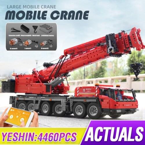 MOULD KING 17013 High-Tech Truck The APP RC Motorized GMK Crane Car MOC-20920 Model Building Blocks Kids RC Toys Christmas Gifs