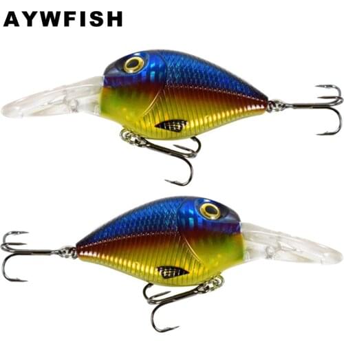 AYWFISH Crankbait 95mm 18g Deep Water Lip ABS Hard Fishing Wobblers 3D Lure Eyes Tackle Customized Pattern Floating Crank Baits
