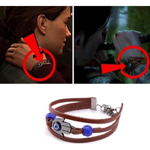 Game The Last of Us 2 Part II Ellie Dina Bracelet Devils Eye Blue Beads Bracelet Cosplay Jewelry Accessories Gift Women