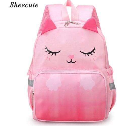 Children School Bag Kindergarten Boys and Girls Backpack Cartoon Kids Schoolbag Large Capacity Student Bookbag Nylon Backpacks
