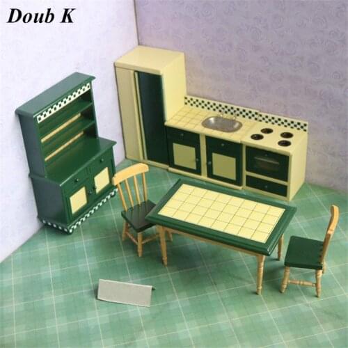 Doub K 1:12 mini Wood Dollhouse Furniture toy Miniature dolls house wooden furniture accessories pretend play toys for girls hot