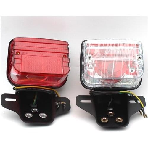 E0102 Motorcycle Tail Light for CG125 CG150 ZJ125 Rear Tail Light With Bulb Lamp Taillight & Metal Brkt Motorcycle Accessories