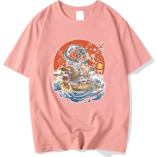 One Piec Sailing In The Sea Beautiful Prints MenS Tshirt Creative Loose T-Shirt Street Soft Top Retro S-Xxxl T Shirts For Men