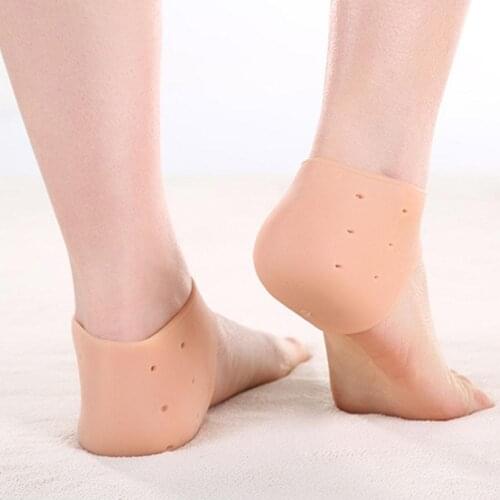 Silicone Gel Heel Thin Socks 1Pair Feet Care Socks Cracked Hole Protectors Moisturizing with Skin Foot Care Foot Tool Care W9D1