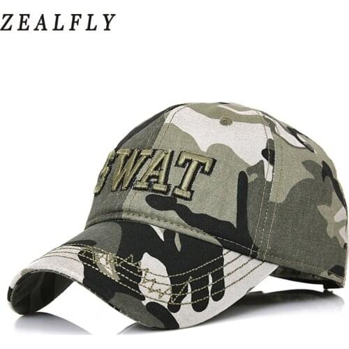 New Camo SWAT Baseball Cap Men Outdoor Army Tactical Cap Cotton Adjustable Dad Hat Camouflage Jungle Bone Snapback Gorras