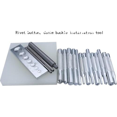 Rivet button, denim buckle installation tool Set, leather punch,tools for leather