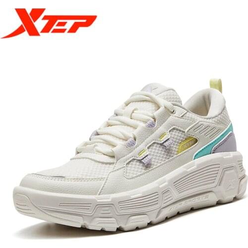 Xtep Women Leisure Shoes 2021 Summer New Fashion Mesh Breathable Sneakers Thick bottom Outdoor Casual Shoes 879218327526