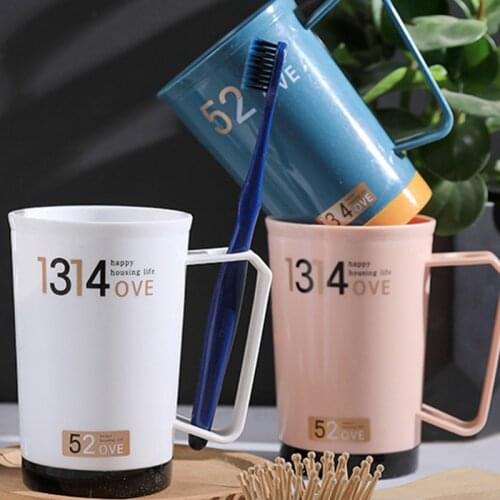 380ml Creative Couple Toothbrush Cup With Handle Simple Universal Wash Tooth Mug Coffee Tea Water Mug Drinkware Tools