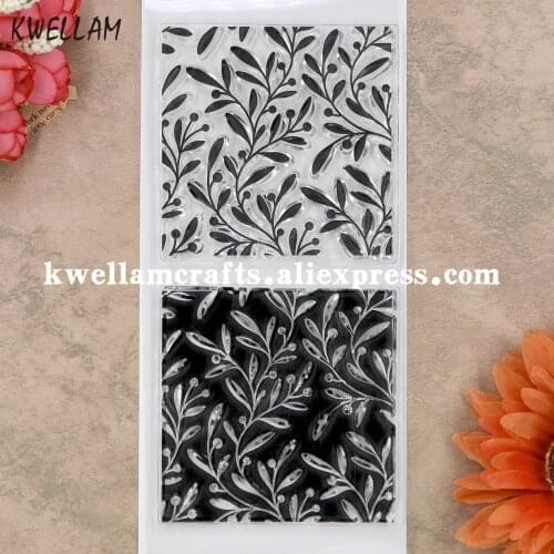 Leaves Background Scrapbook DIY photo cards account rubber stamp clear stamp transparent stamp 8x17.5cm KW9051607