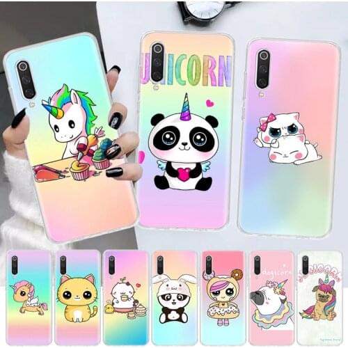 Cats Dogs Unicorn Animal Doll Panda Soft Cover Phone Case For Xiaomi Note 10 Mi 11 9 8 CC9 9T 10T A1 A2 A3 F1 F2 X3 NFC Pro Lite