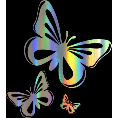 DecalsMe DecalsMeCar Sticker 3D 15.2*17CM Beautiful Butterflies Fashion Vinyl Sticker Funny Stickers Decals Vinyl Car Styling