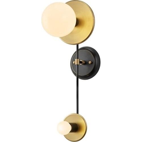 Post Modern Wall lamp American Simple Copper Golden Living room Television background wall Aisle Bedside Corridor lamp