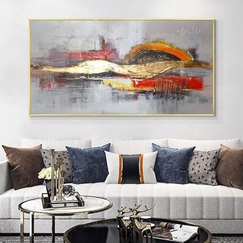 New Arrival Modern Abstract Oil Painting Hand Painted Bright Colors Pop Fine Art Abstract Oil Painting for Living Room Decor