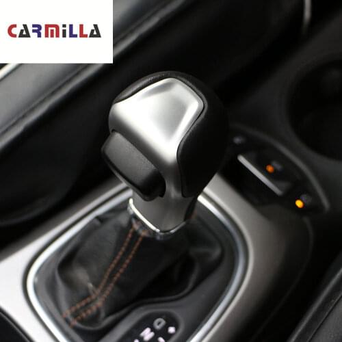 Car Gear Shift Knob Protective Cover Head Knob Trim Sticker for Jeep Compass 2th 2017-2020 Renegade 2015-2020 AT